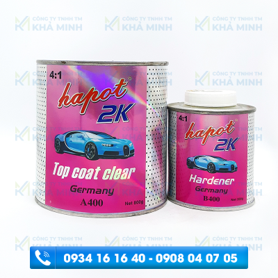Bóng 2K - 4:1 HAPOT A400 + B400 (1L)