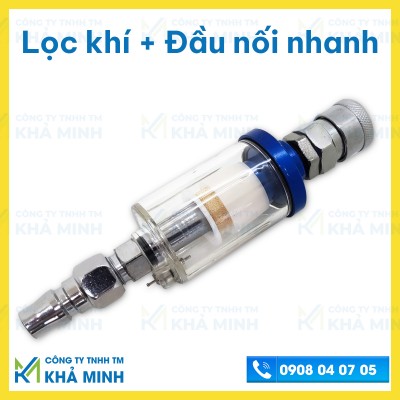Bộ lọc hơi nước dùng cho súng phun sơn (Tặng kèm đầu nối hơi)