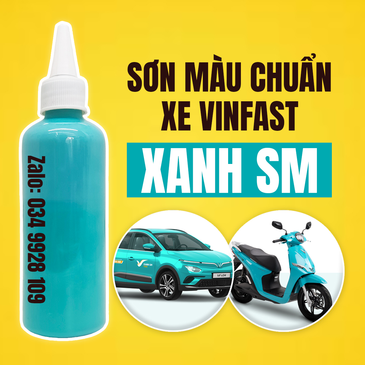 Sơn 1K màu Vinfast Xanh SM