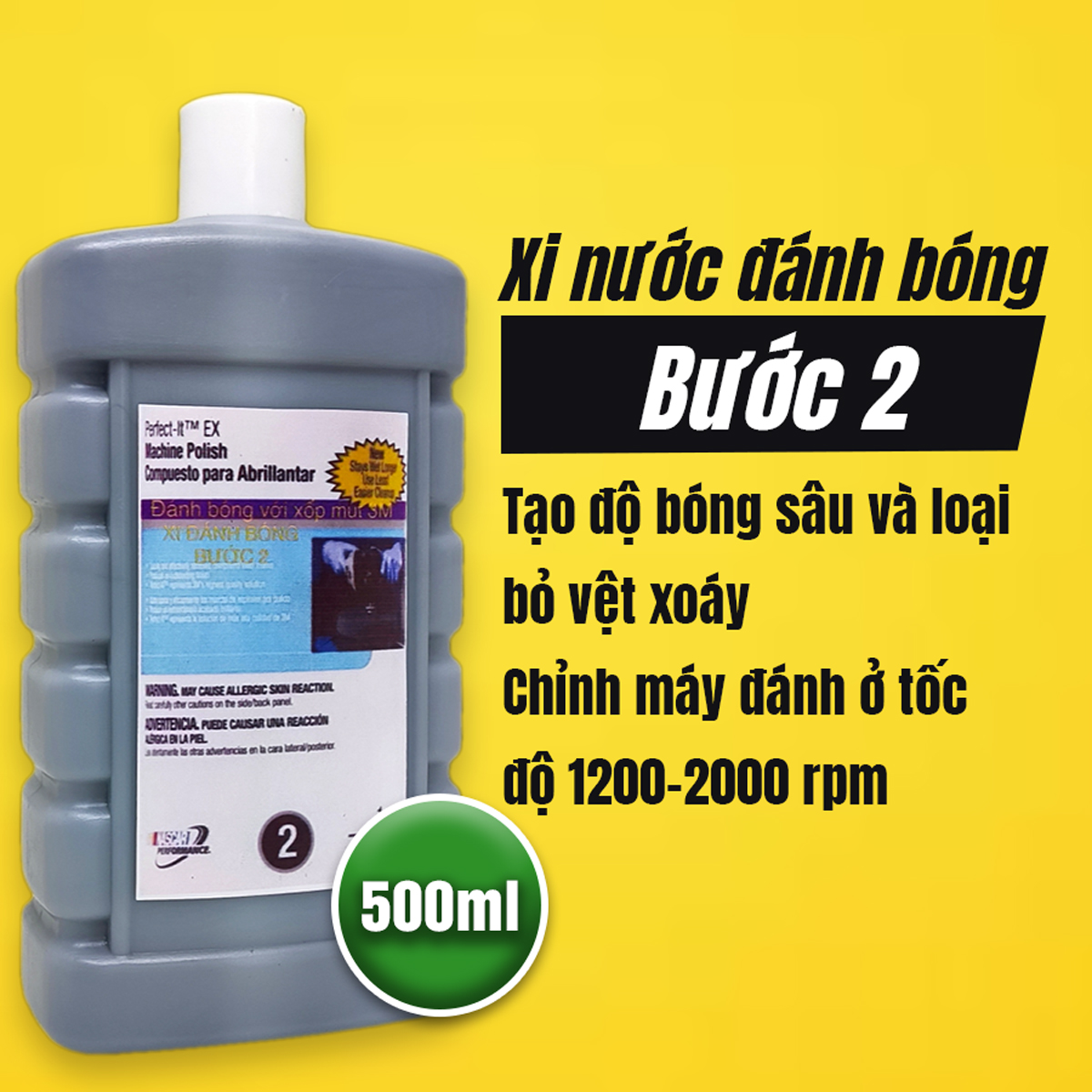 Xi đánh bóng bước 2