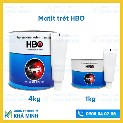 Bột/bả Matit 2 Thành Phần HBO – Giải Pháp Trám Trét Hoàn Hảo Cho Bề Mặt Sơn Xe & Kim Loại - ảnh 1