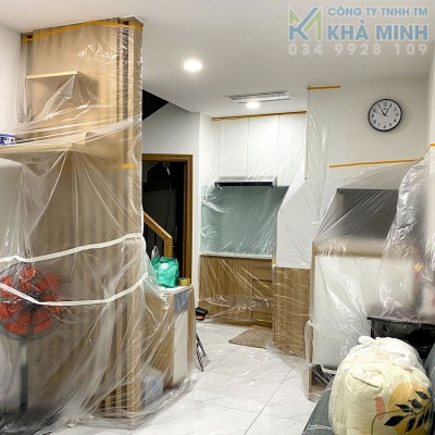 Nilong che bụi siêu bự 4mx20m, màng nilong che bụi khổ lớn, nilong ngăn bụi giá rẻ tại TP.HCM thumbnail 4