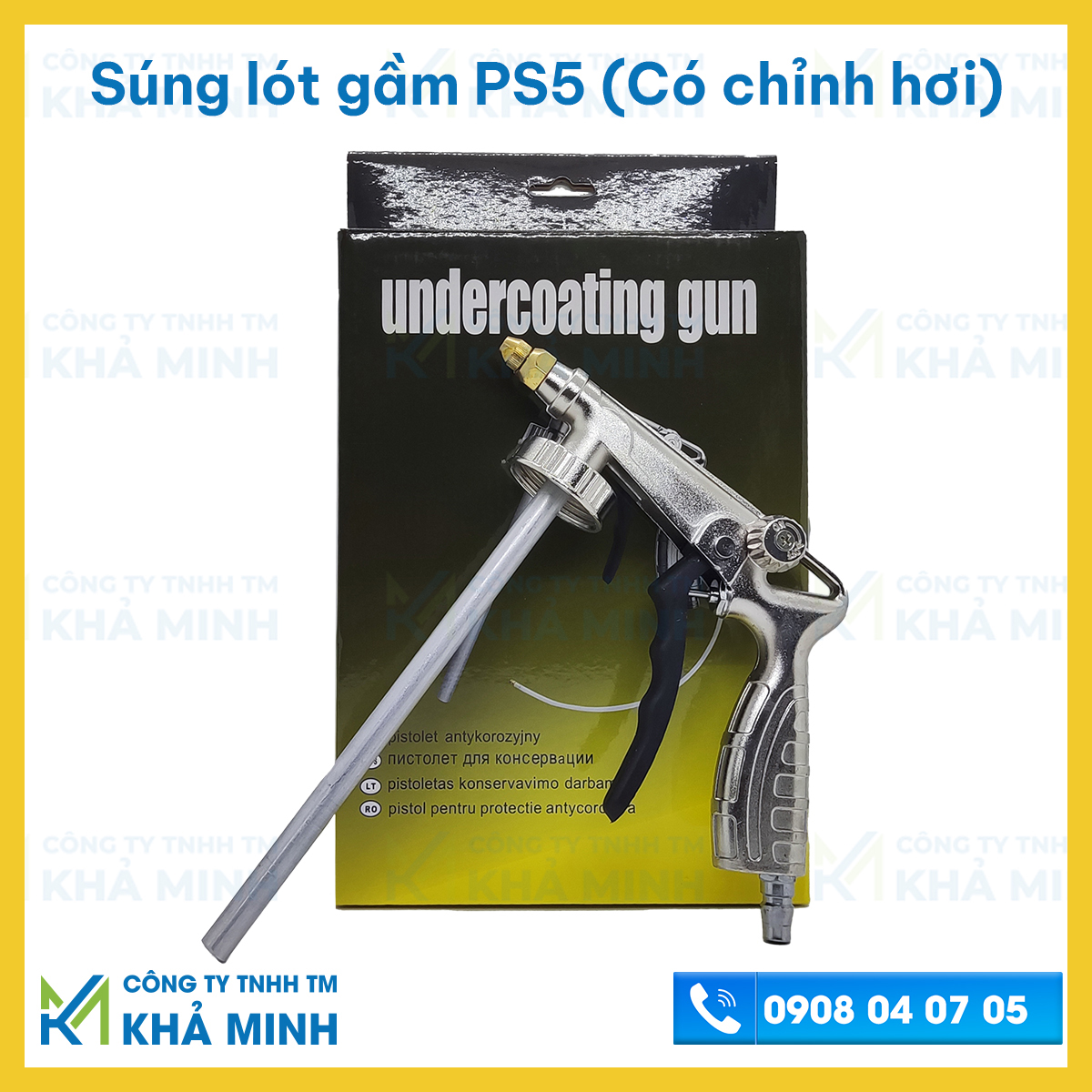 Súng phun sơn phủ gầm có chỉnh hơi